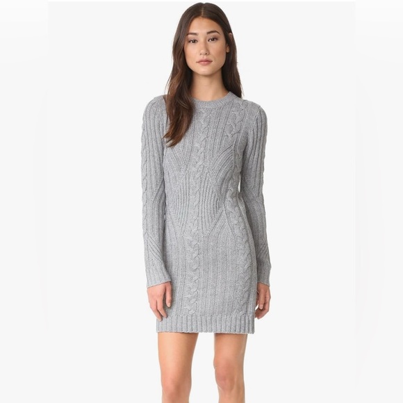 💥REDUCED💥Moon River Women's Long Sleeve Cable Sweater Dress, cream  small NWOT - Picture 9 of 10